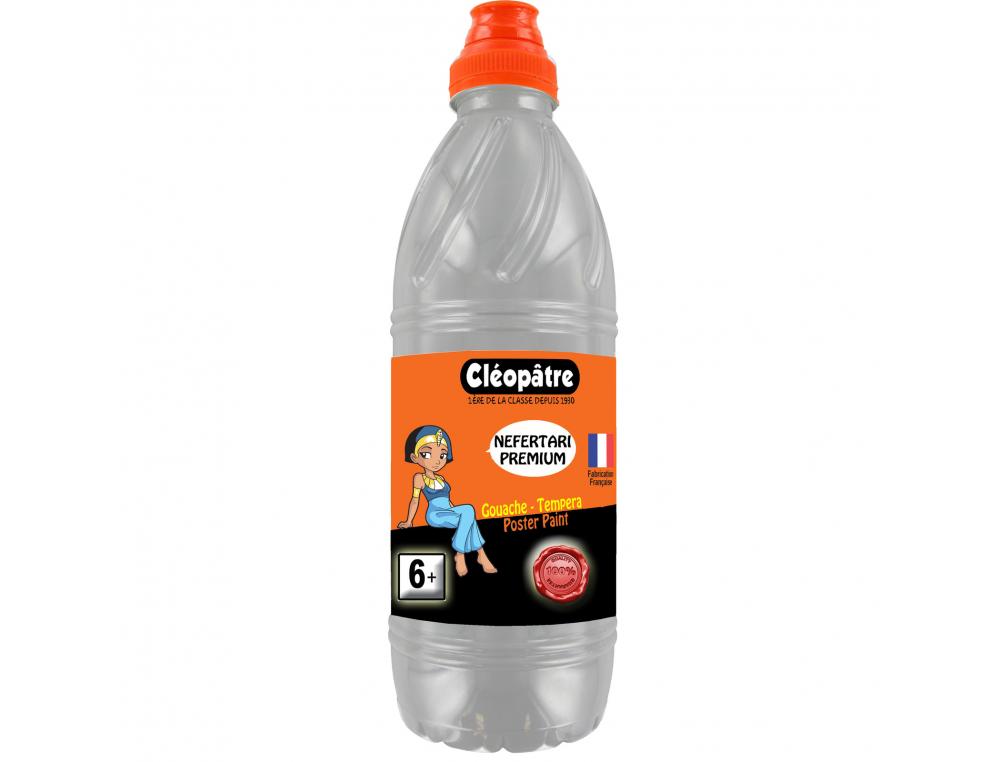 GOUACHE LIQUIDE CLEOPATRE NEFERTARI COLORIS ARGENT LE   FLACON 1L