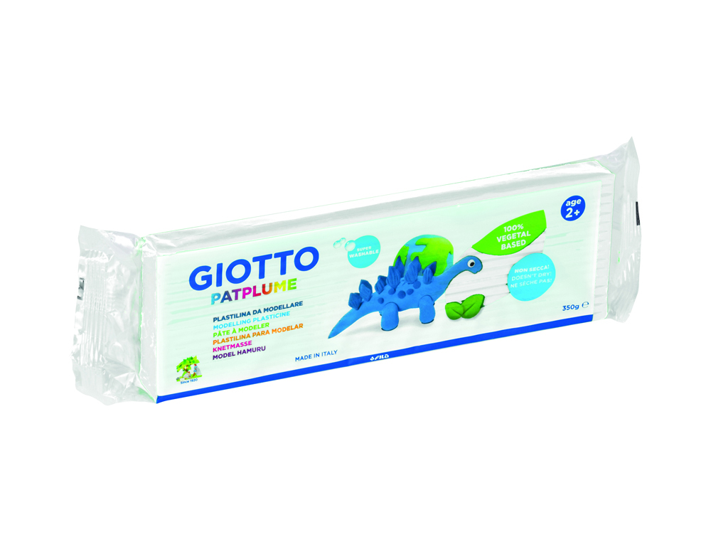 PATPLUME GIOTTO MATIERE VEGETALE SOUPLE NE SECHE PAS  PAIN PREDECOUPE 350G COLORIS  BLANC