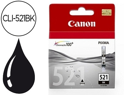 CARTOUCHE CANON JET D'ENCRE 2933 B001-CLI521BK COULEUR NOIR 1850P