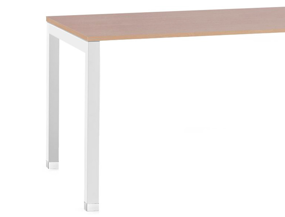 BUREAU MT INTERNATIONAL PLATEAU HETRE MELAMINE 25MM PIETEMENT ARCHE COLORIS BLANC 120X80CM