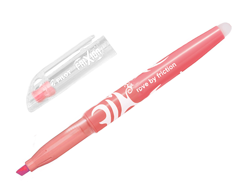 SURLIGNEUR PILOT FRIXION LIGHT NATURAL EFFACABLE POINTE MOYENNE BISEAUTEE COLORIS ROUGE