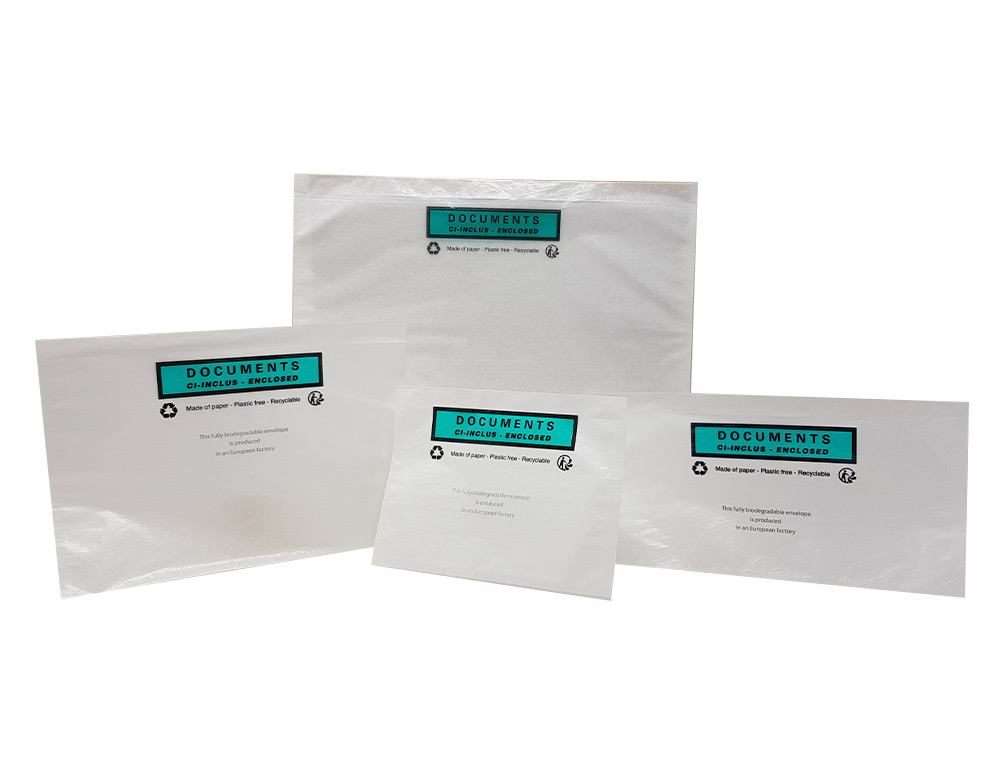 POCHETTE ADHESIVE PAPER LIST PORTE-DOCUMENTS CRISTAL DL P/100