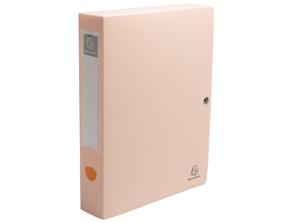BOITE CLASSEMENT EXACOMPTA SKANDI A4 PP RECYCLE FERMETURE PRESSION DOS 60MM COLORIS ASSORTIS