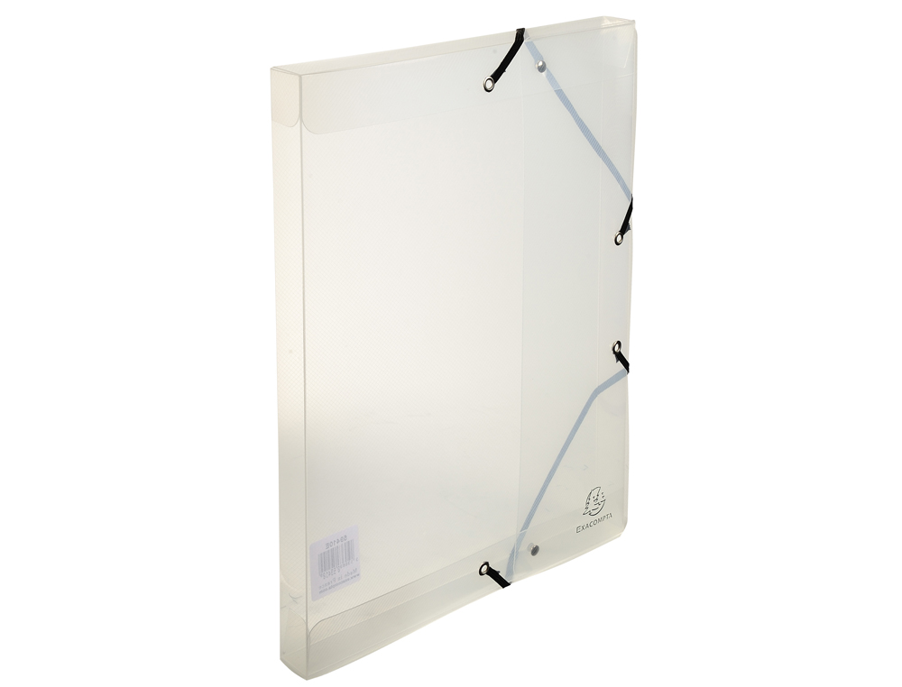 BOITE CLASSEUR EXACOMPTA A4 PP CRYSTAL COLOURS FERMETURE ELASTIQUE DOS 25MM COLORIS ASSORTIS