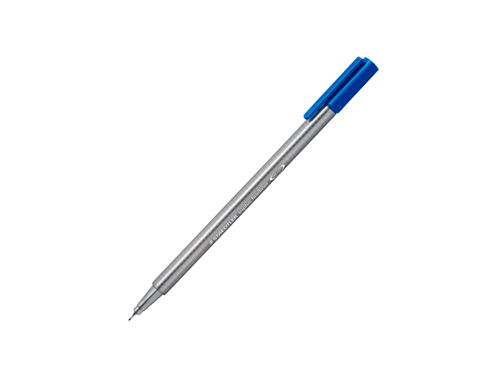 FEUTRE STAEDTLER TRIPLUS FINELINER 334 TRIANGULAIRE POINTE SUPERFINE 0,3MM COLORIS BLEU