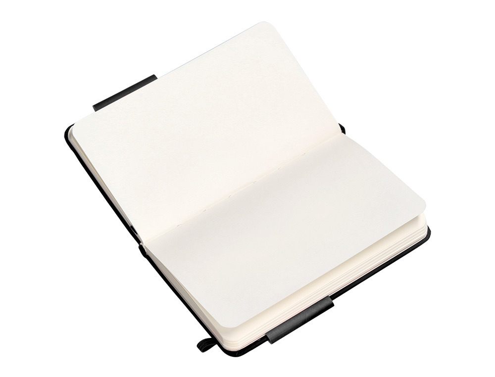CARNET A6 ANTARTIK NOTES PAPIER UNI IVOIRE COUVERTURE  RIGIDE FERMETURE ELASTIQUE 100PAGES 80GR COLORIS NOIR