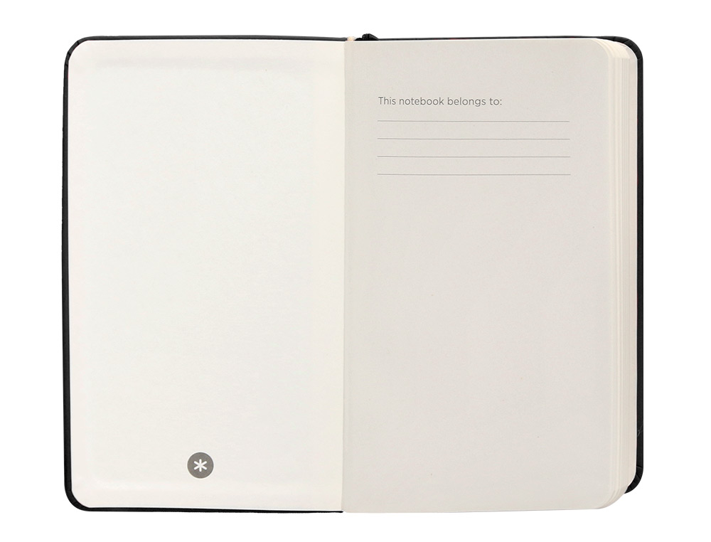 CARNET A6 ANTARTIK NOTES PAPIER UNI IVOIRE COUVERTURE  RIGIDE FERMETURE ELASTIQUE 100PAGES 80GR COLORIS NOIR