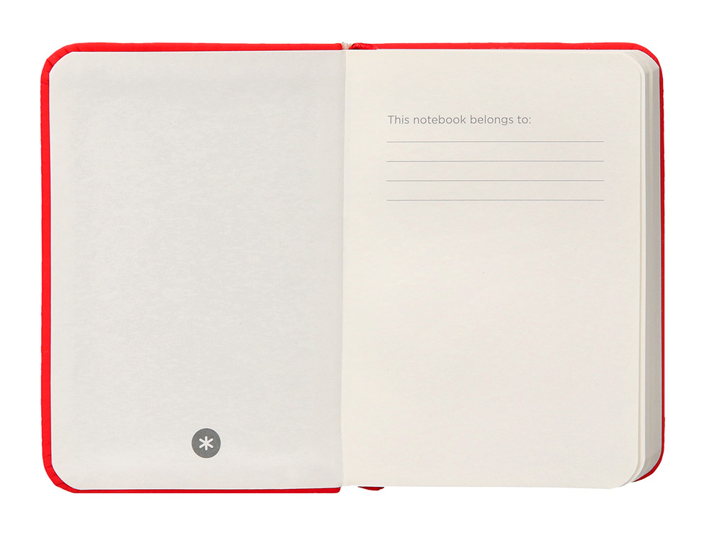 CARNET A7 ANTARTIK NOTES PAPIER UNI IVOIRE COUVERTURE RIGIDE FERMETURE ELASTIQUE 160PAGES 80GR COLORIS ROUGE