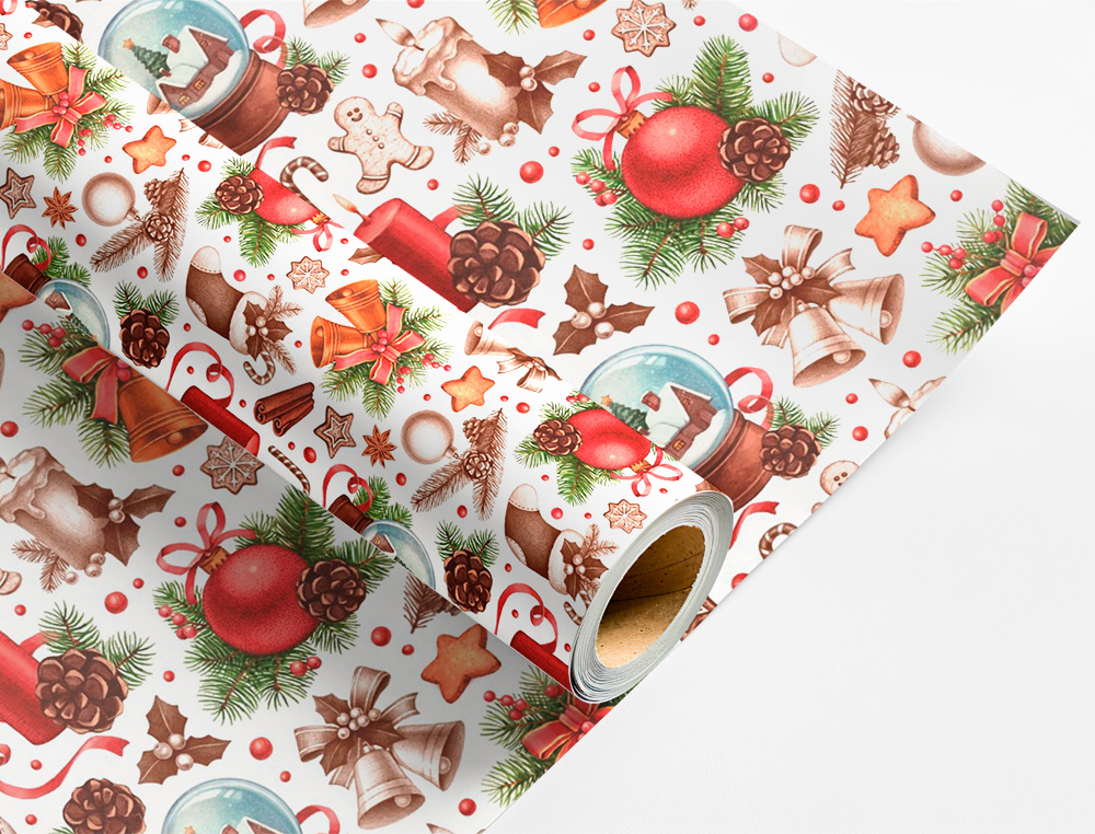 PAPIER CADEAU LIDERPAPEL NOEL ROULEAU 0,70X2M 60G MOTIFS ASSORTIS B-2024