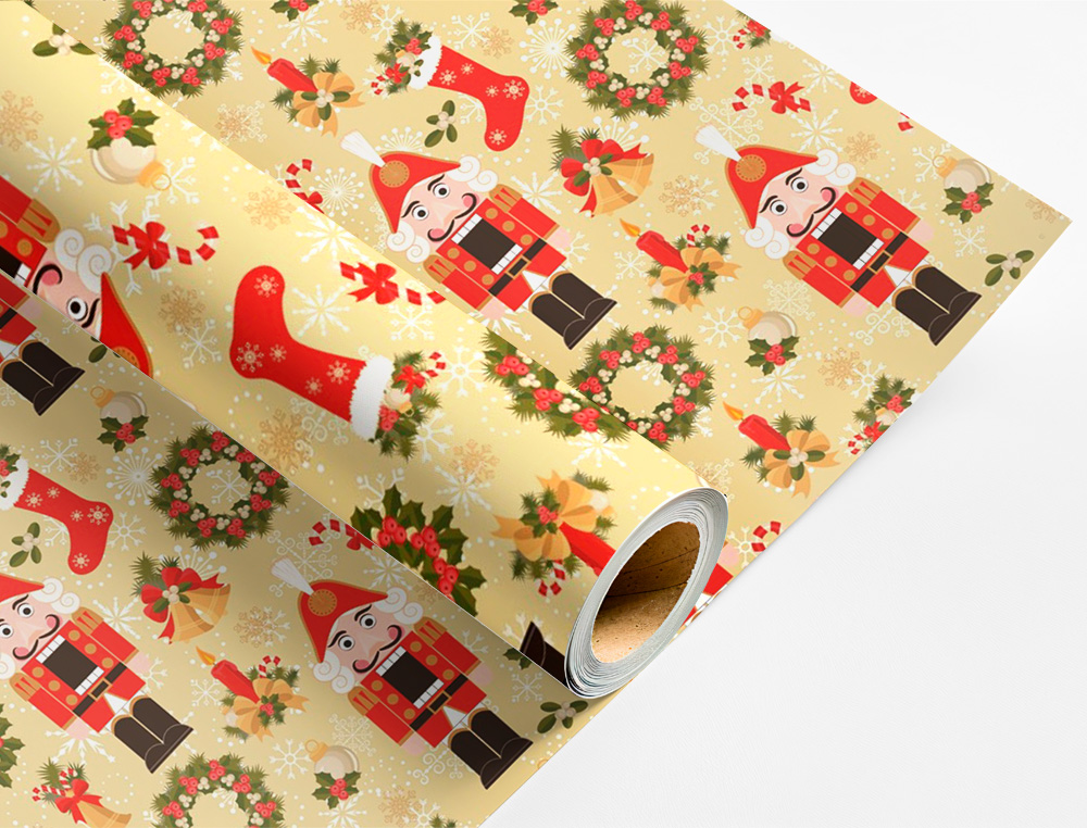 PAPIER CADEAU LIDERPAPEL NOEL ROULEAU 0,70X2M 60G MOTIFS ASSORTIS B-2024