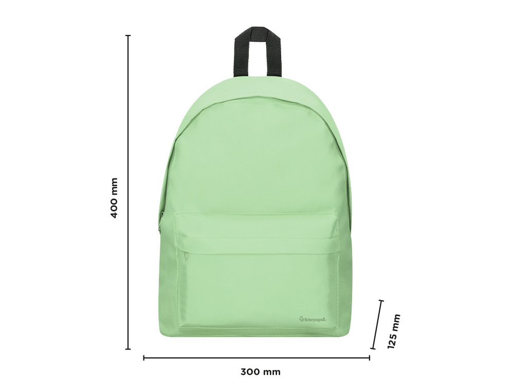 SAC A DOS LIDERPAPEL 1 COMPARTIMENT 40X12,5X30 CM    COLORIS VERT PASTEL