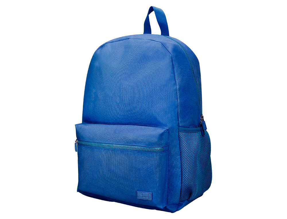 SAC A DOS LIDERPAPEL 1 COMPARTIMENT POCHE LATERALE 40X12,5X30CM COLORIS BLEU OCEAN