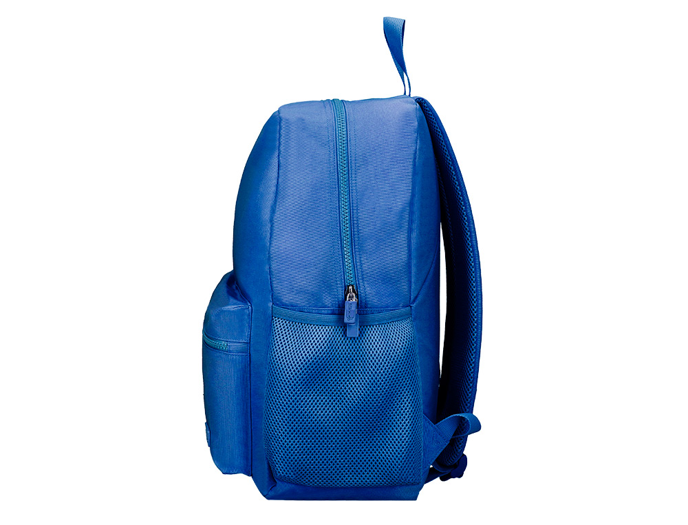 SAC A DOS LIDERPAPEL 1 COMPARTIMENT POCHE LATERALE 40X12,5X30CM COLORIS BLEU OCEAN