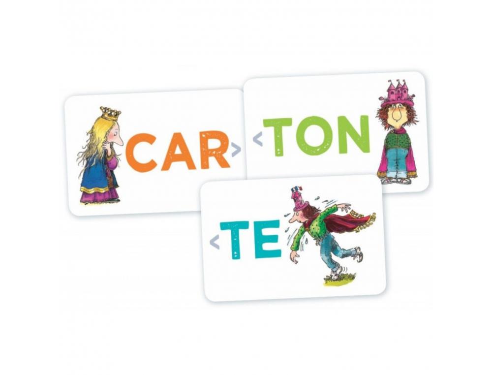 FRANCAIS NATHAM LE PRINCE DE MOTORDU JEU DE CARTES         ASSEMBLER LES SYLLABES 32     CARTES SYLLABES 10 CARTES