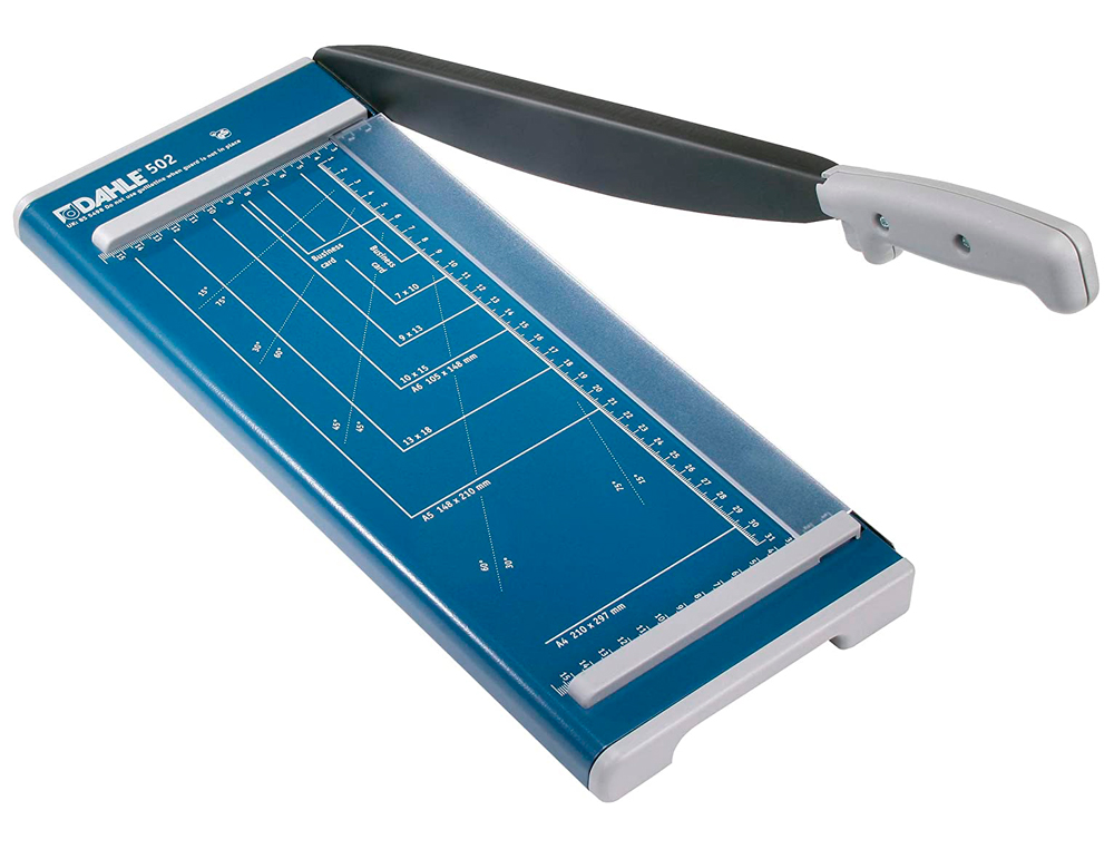 CISAILLE DAHLE 502 FORMAT A4 CAPACIT COUPE 8F PRESSION MANUELLE LAME ACIER LONGUEUR COUPE 320MM 420X175X60MM