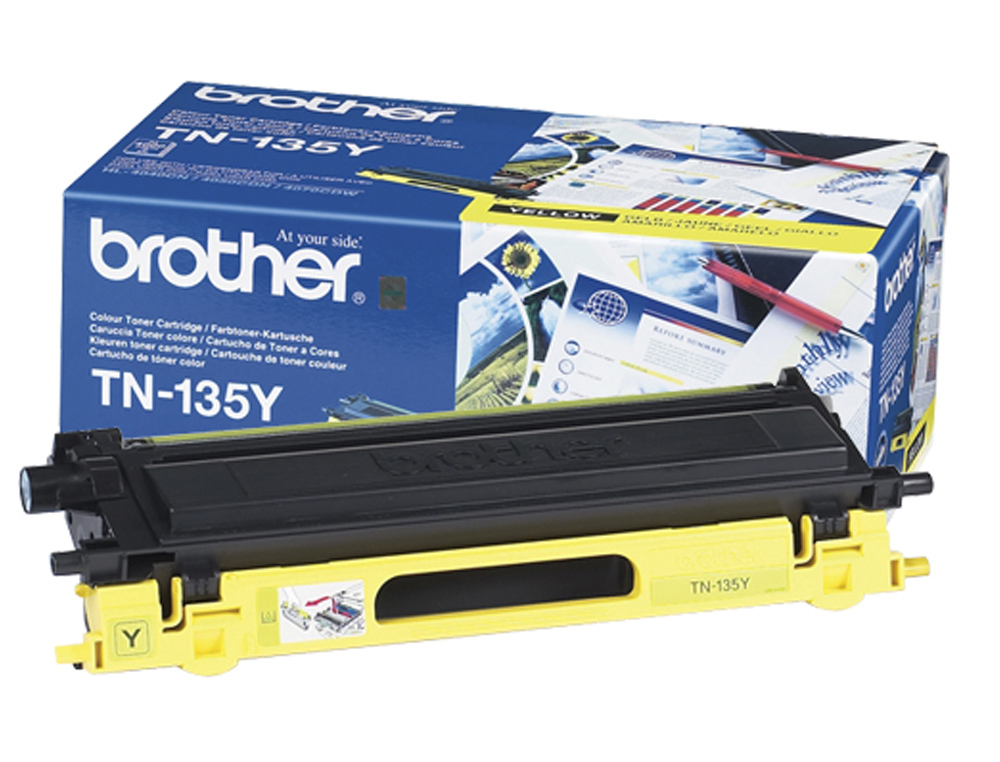 TONER LASER BROTHER TN135Y COULEUR JAUNE HAUTE CAPACITÉ 4000P