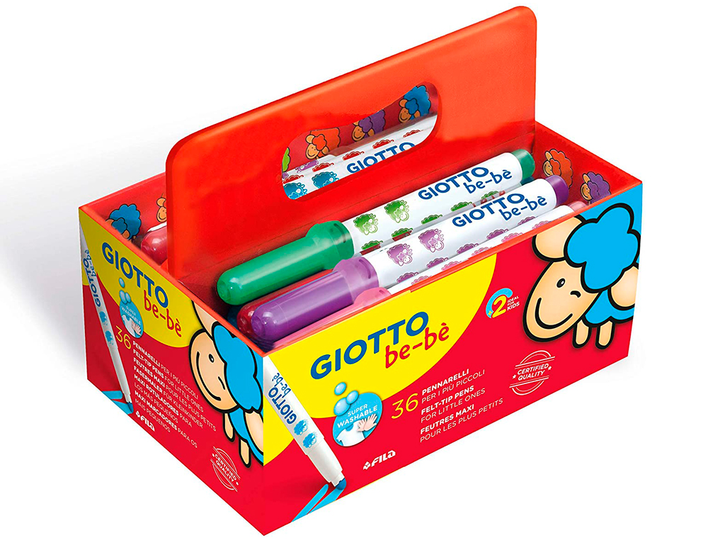 FEUTRE COLORIAGE GIOTTO BE-B LAVABLE TEST DERMATOLOGIQUEMENT POINTE BLOQUE ULTRA RSISTANTE SCHOOLPACK 36 UNITS