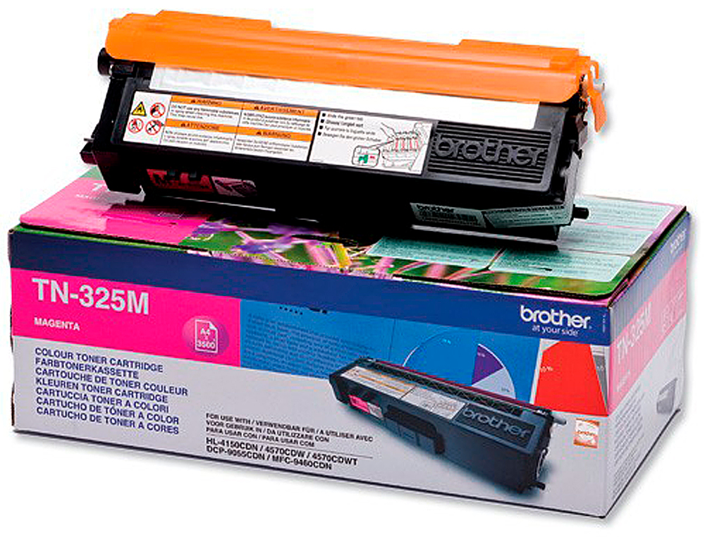 TONER LASER BROTHER TN325M COULEUR MAGENTA HAUTE CAPACITÉ 3500P