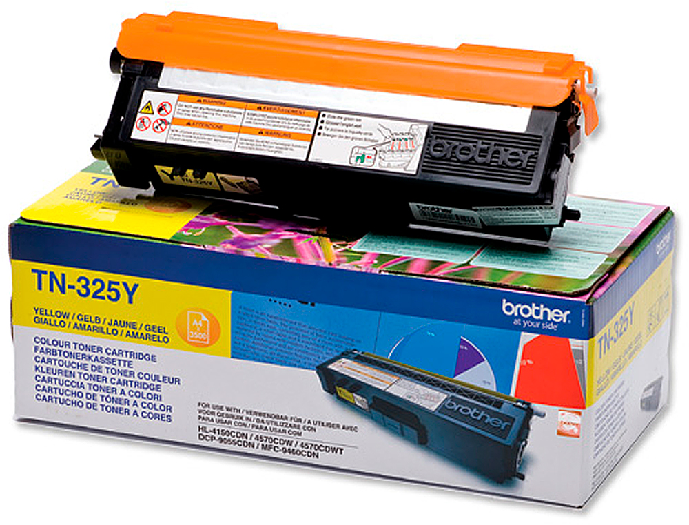 TONER LASER BROTHER TN325Y COULEUR JAUNE HAUTE CAPACITÉ 3500P