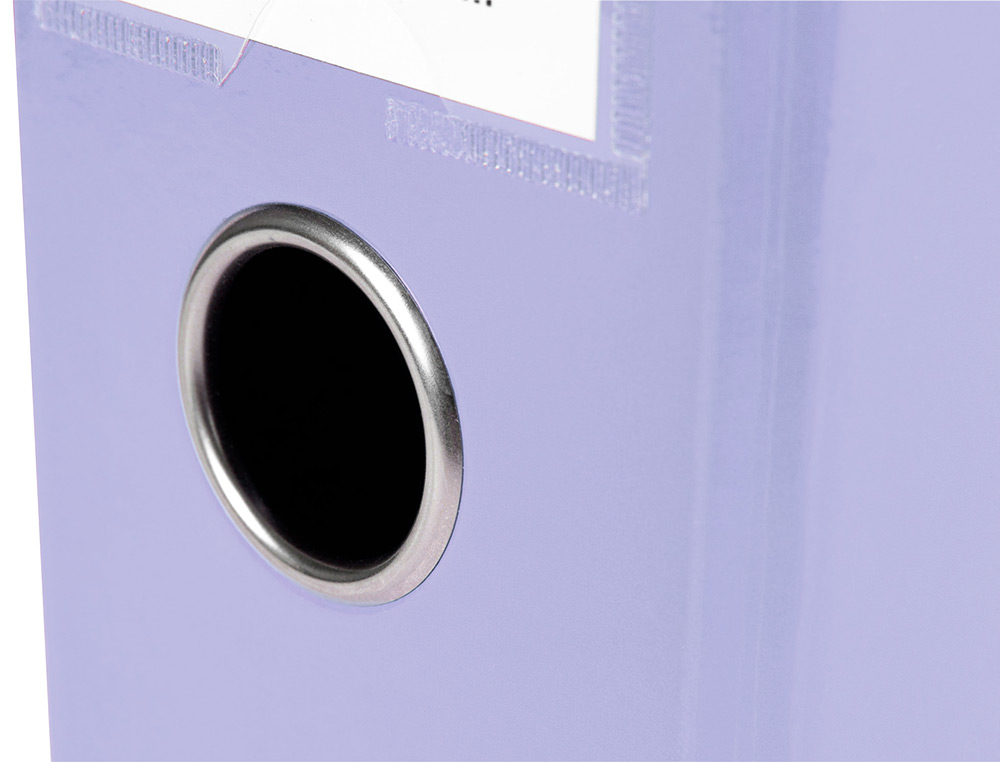 CLASSEUR A LEVIER LIDERPAPEL A4 COLOR SYSTEM DOS DE 80 MM  COLORIS LAVANDE