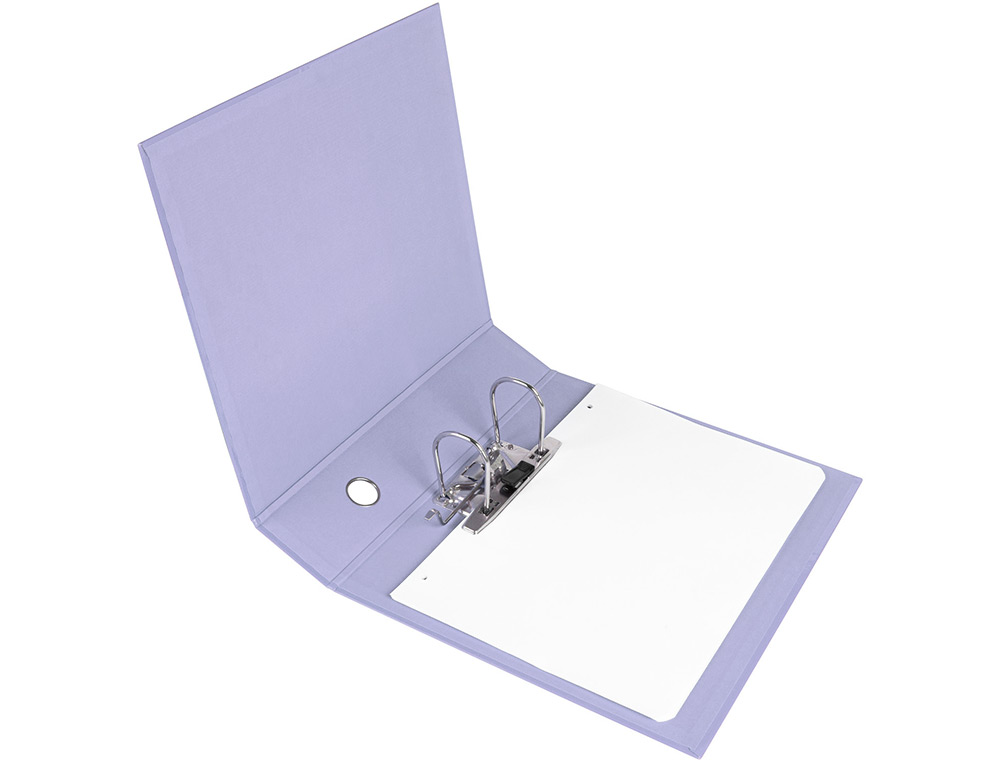 CLASSEUR A LEVIER LIDERPAPEL A4 COLOR SYSTEM DOS DE 80 MM  COLORIS LAVANDE