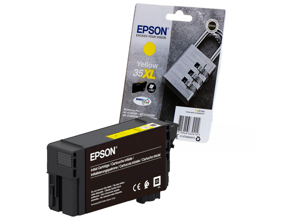 CARTOUCHE EPSON 35XL CADENAS T35944010 COULEUR JAUNE HAUTE CAPACIT