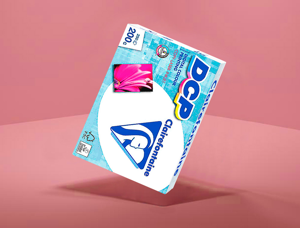 PAPIER CLAIREFONTAINE MULTIFONCTION LASER COULEUR DCP A4 200G/M2 COLORIS BLANC SATINE - RAMETTE DE 250
