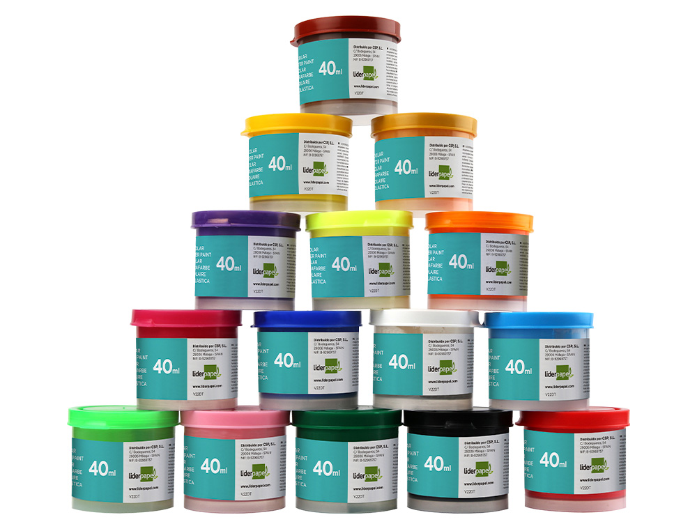 GOUACHE SCOLAIRE LIDERPAPEL COLORIS ORANGE POT 40ML