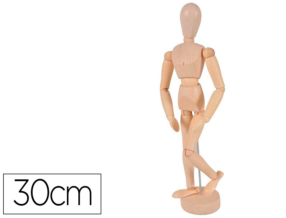 MAIN ARTICULEE BOIS VERNIS SEURAT IDEAL POUR ESQUISSE    DOIGTS FLEXIBLES HAUTEUR 30CM