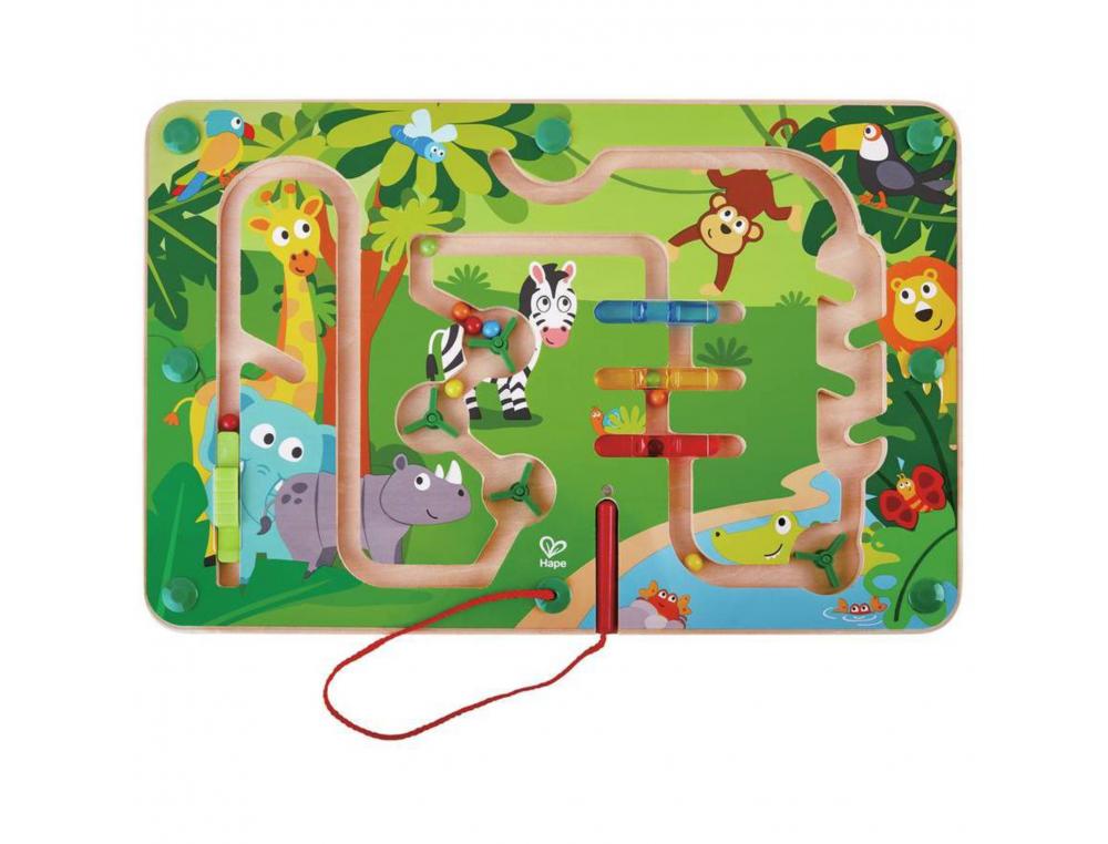 LA JUNGLE HAPE JEU DE LABYRINTHE AVEC DES BILLES 7  ANIMAUX DE LA JUNGLE
