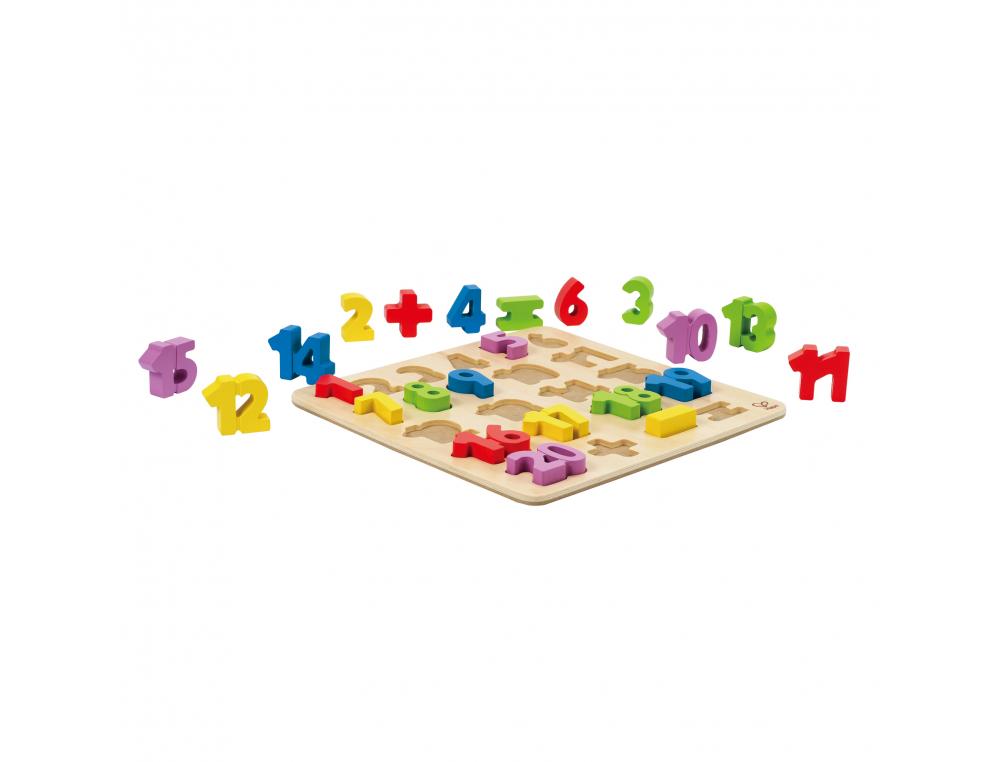 JOUER AVEC LES CHIFFRES HAPE NOMBRES EN BOIS DE 1 A 20 23  PIECES 1 SUPPORT EN BOIS