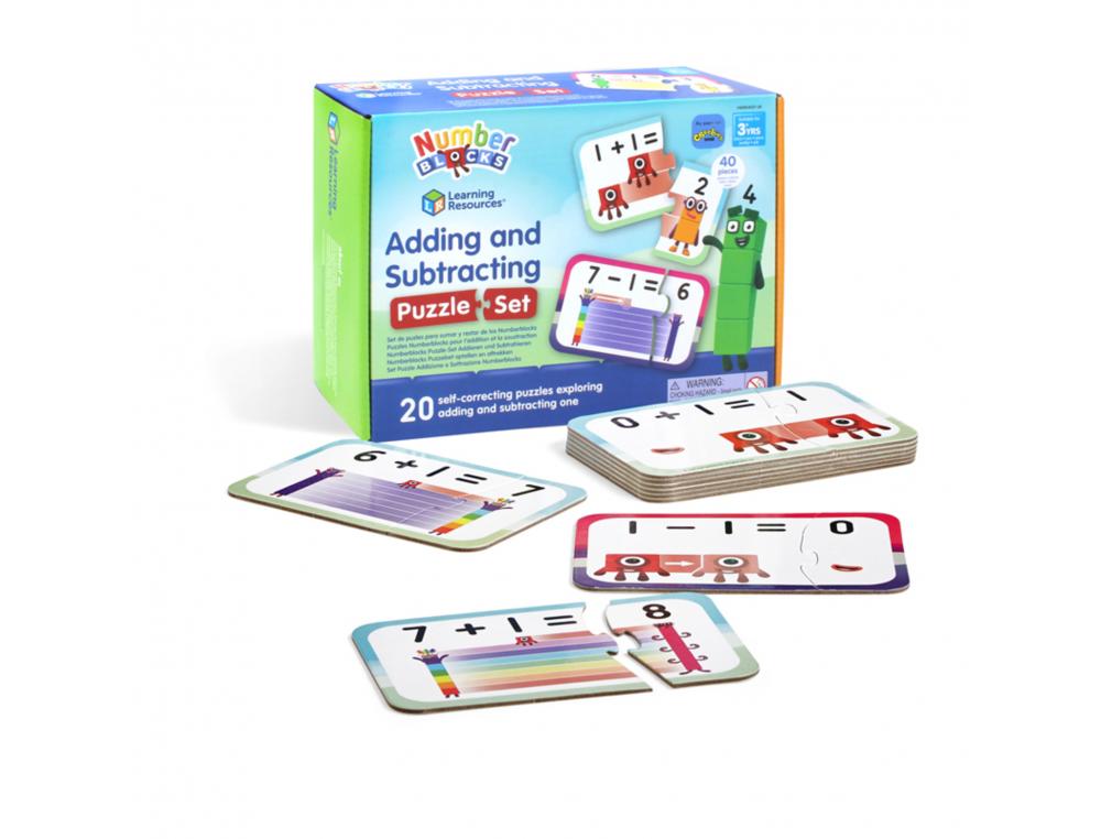 JEUX MATHEMATIQUES HAND2MIND NUMBERBLOCKS CARTES POUR      COMPTER ET COUSTRAIRE 20      PUZZLES DE 2 PIECES