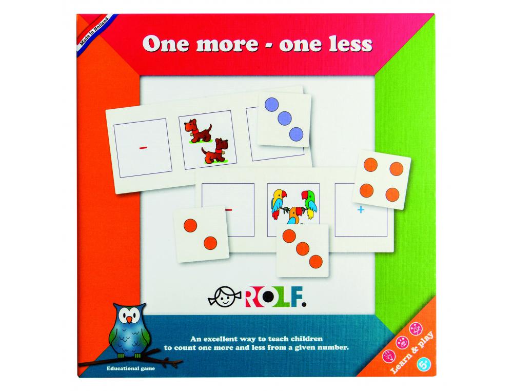 JEUX MATHEMATIQUES ROLF 1 DE PLUS 1 DE MOINS POUR ENFANTS  PRESCOLAIRE 36 PETITES CARTES 12 GRANDES INSTRUCTION