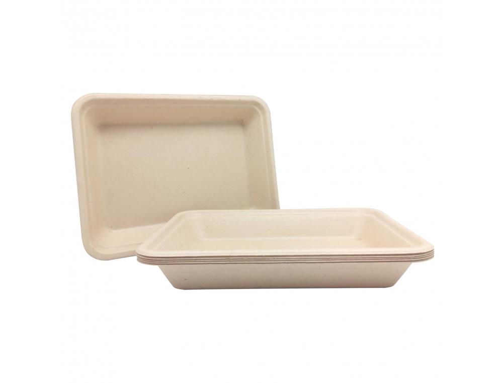 LOT DE PLATEAUX EN CELLULOSE CULTURE CLUB 100% ORGANIQUE   ET RECYCLABLE CONTENANCE      350ML 10 UNITES