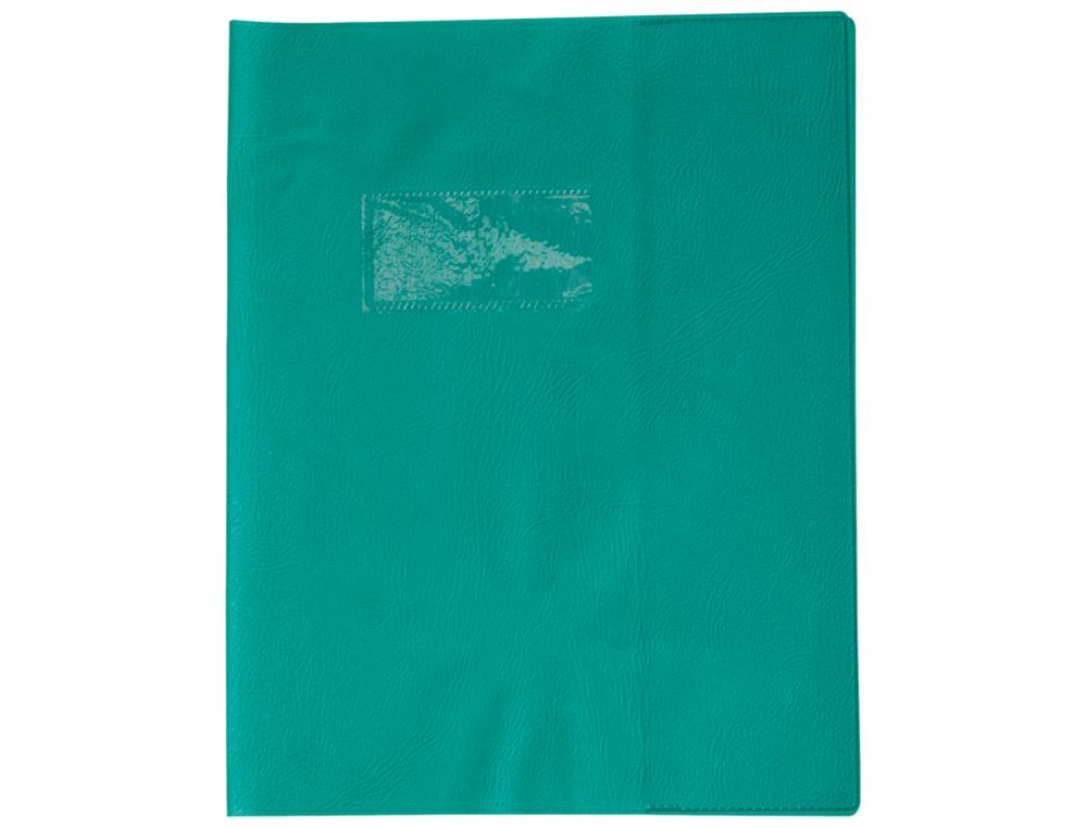 PROTEGE-CAHIER CLAIREFONTAINE 17X22CM PLASTIQUE 22/100E     OPAQUE COLORIS VERT