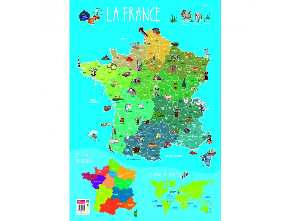 POSTER BOUCHUT GRANDRMY FRANCE 52X76CM 150G PELLICUL EFFAABLE  SEC