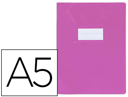 PROTGE-CAHIER ELBA STRONG LINE PVC CRISTAL 15/100E SANS PHTALATES COINS RENFORCS A5+ 170X220MM COLORIS VIOLET OPAQUE